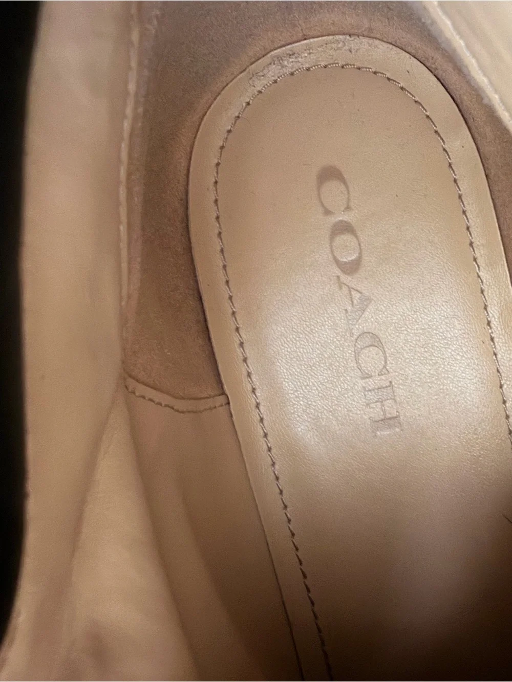 Coach CM590 Signature Combat Boots Women’s 10B Black Leather Canvas Lug Sole